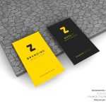 White business cards concrete desk 3D rendering - Download Grátis White business cards concrete desk 3D rendering