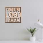 White Desk Office Logo Mockup