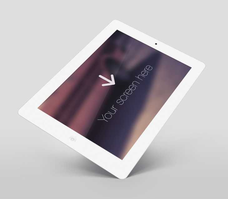 White iPad Mockup PSD