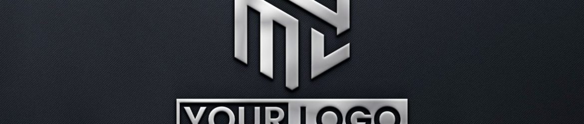 White Logo Mockup on Black Textile