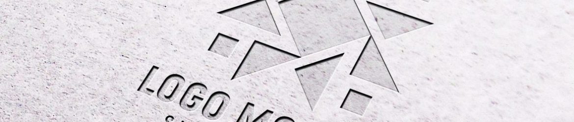 White Paper Pressed Logo Mockup