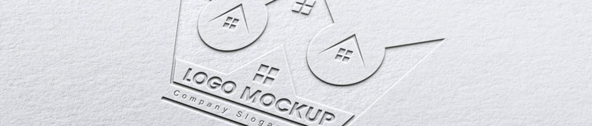 White paper with a crown logo mockup