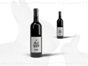 Wine Bottle PSD Mockup