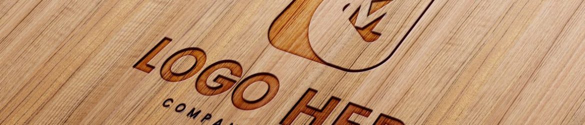 Wood 3D Logo Mockups