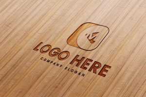 Wood 3D Logo Mockups