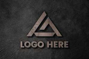 Wooden 3D Mockup for Logo