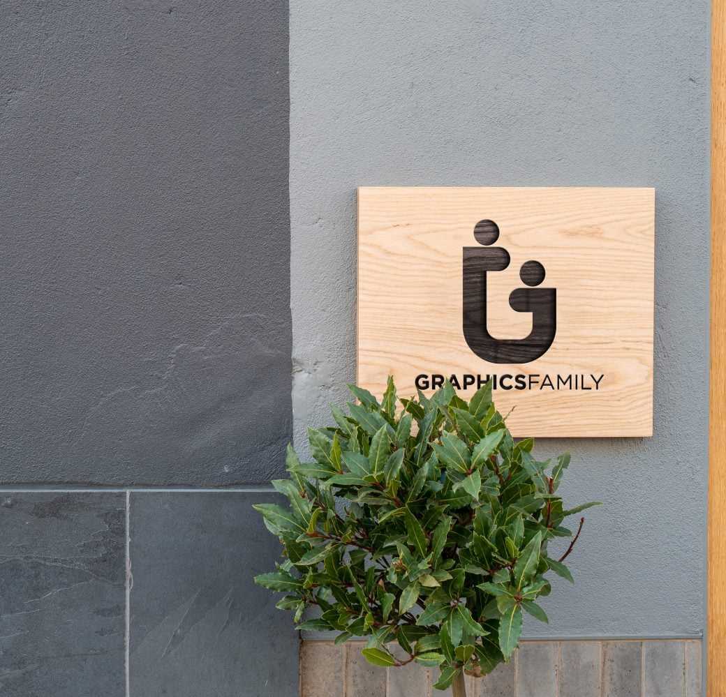 Wooden Outdoor Board Logo Mockup