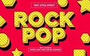 Yellow Black Polka Dot Text Effect