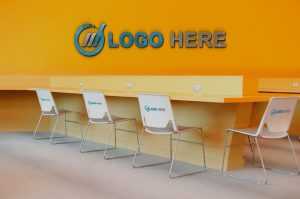 Yellow Office Logo Mockup