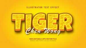 Yellow Tiger Skin Text Effect