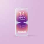 1 Free iPhone 14 Pro Clay Mockup PSD