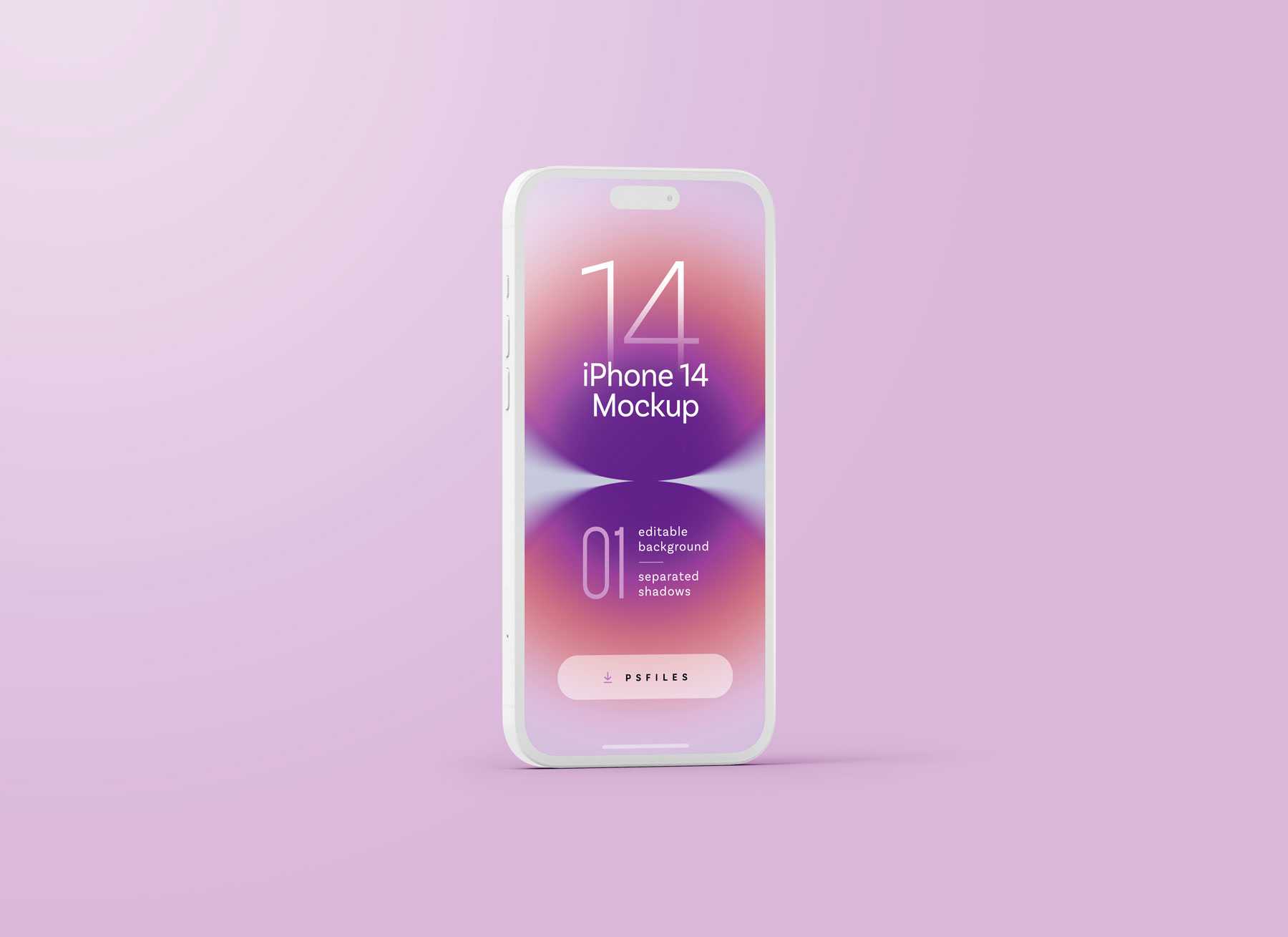 1 Free iPhone 14 Pro Clay Mockup PSD