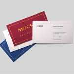 1 Free Laid Out Gold Foiled Business Card Mockup PSD