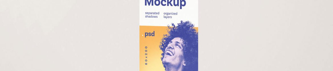 1 Free Standee Rollup Banner Mockup PSD 1 Free Standee Rollup Banner Mockup PSD