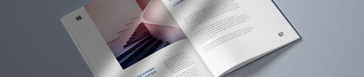 1 Free Vertical Catalogue and Magazine Mockup PSD