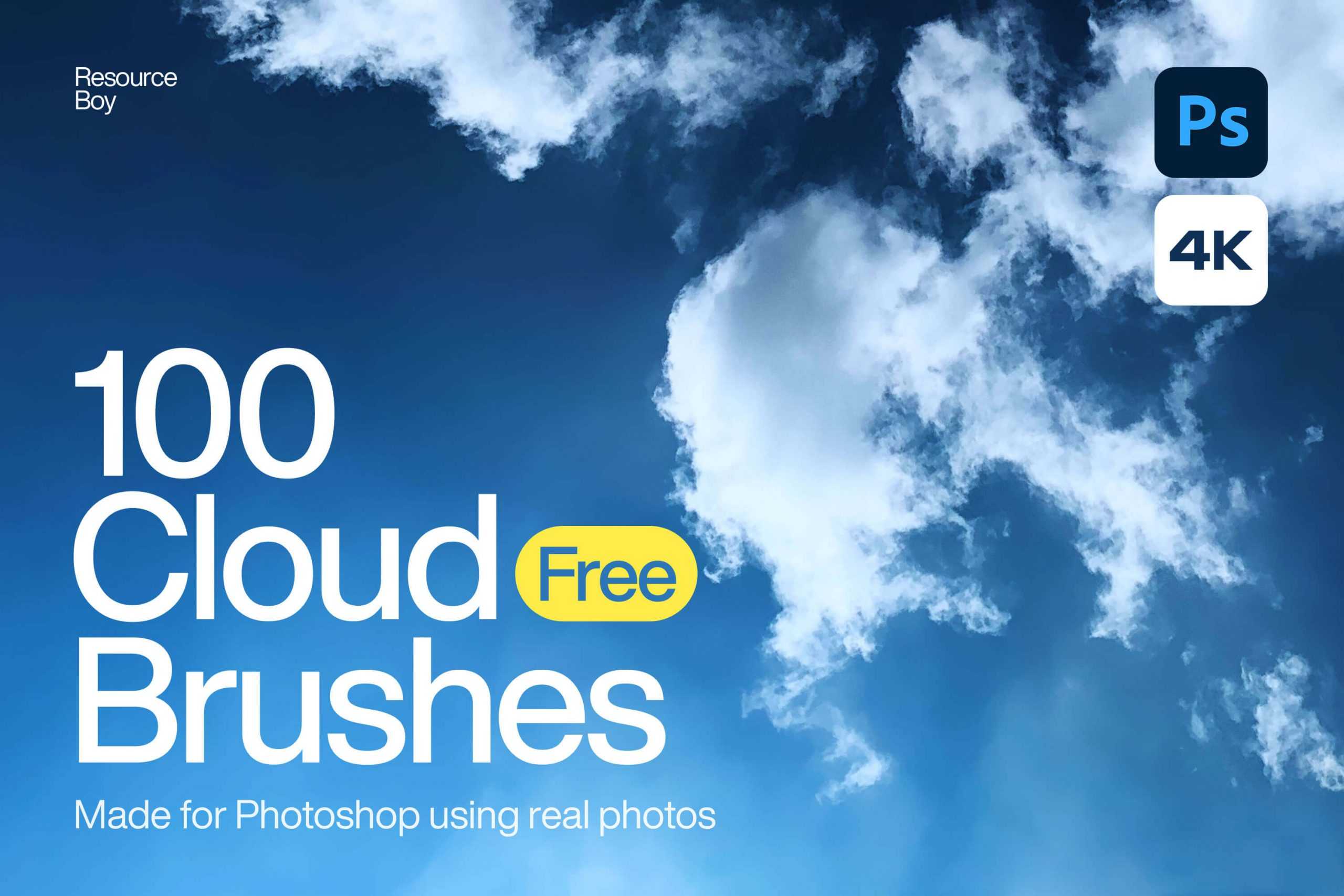 100 Cloud Free Photoshop Brushes
