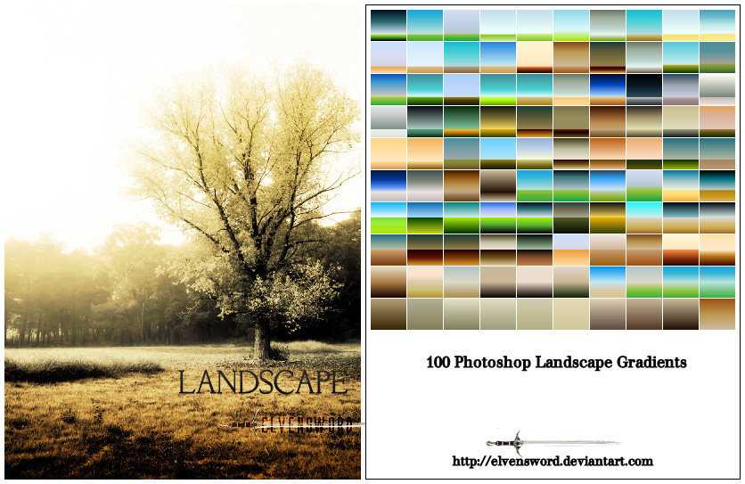 100 Landscape Colors Ps Gradients