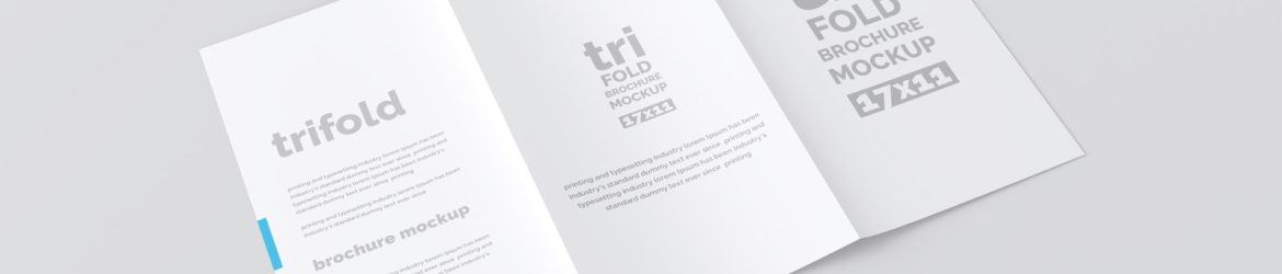 17x11 Trifold Brochure Mockup