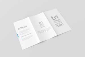 17x11 Trifold Brochure Mockup