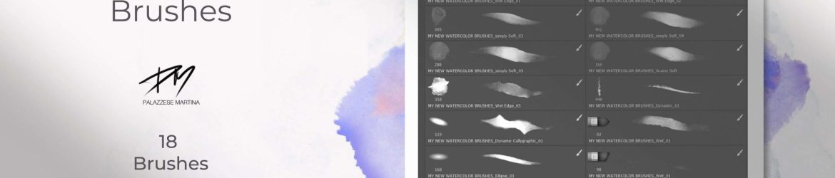 18 Free Watercolor Photoshop Brushes by Martina Palazzese