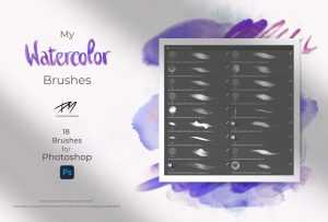18 Free Watercolor Photoshop Brushes by Martina Palazzese