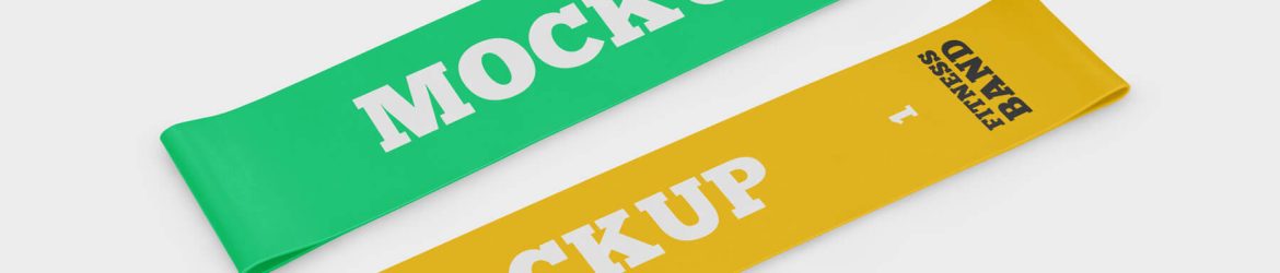 2 Free Fitness Resistance Bands Mockups PSD