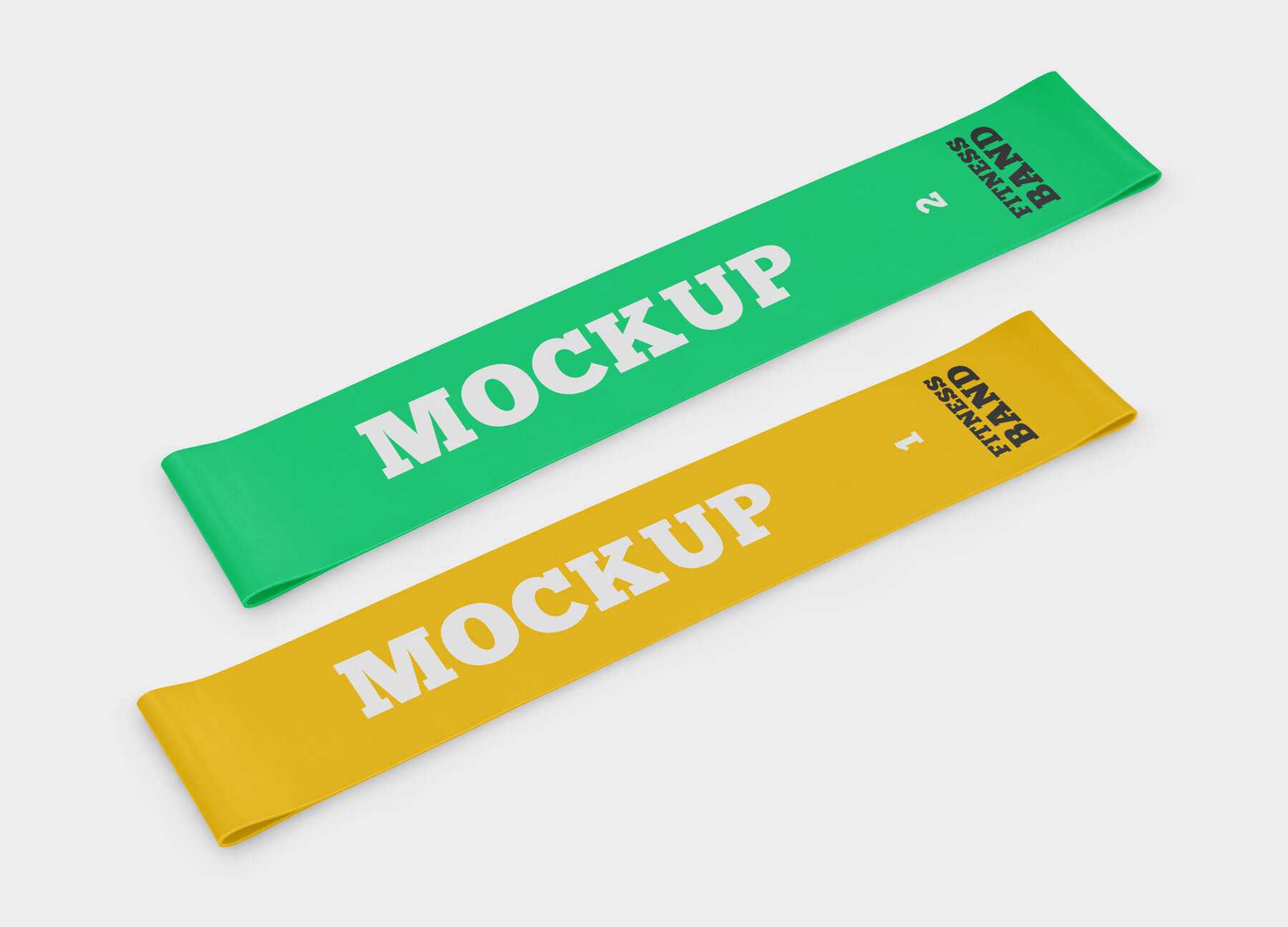 2 Free Fitness Resistance Bands Mockups PSD