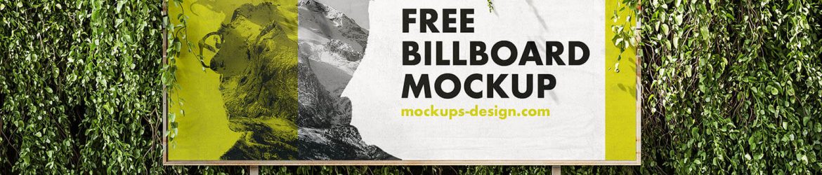 2 Free Ivy Wall Billboard Mockup PSD Files