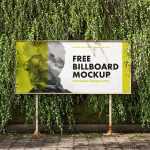 2 Free Ivy Wall Billboard Mockup PSD Files