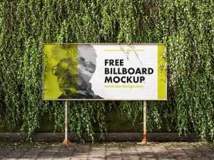 2 Free Ivy Wall Billboard Mockup PSD Files