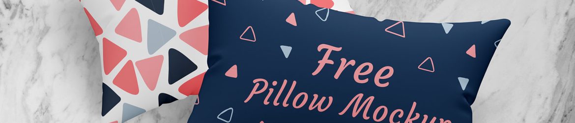 2 Free Rectangle Pillow Mockup PSD Set