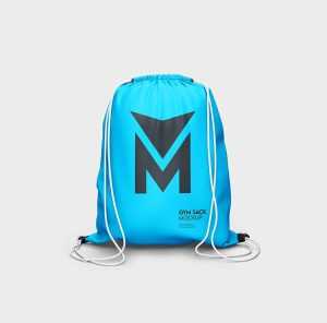 2 Gym Sack Bag Mockups in Different Shots