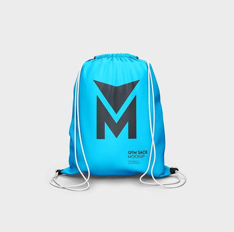 2 Gym Sack Bag Mockups in Different Shots