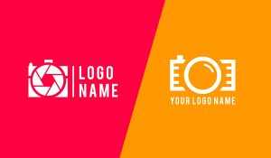 2 Minimal Photography LOGO Design Template PSD