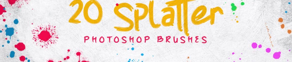 20 Splatter Free Photoshop Brushes