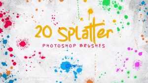 20 Splatter Free Photoshop Brushes