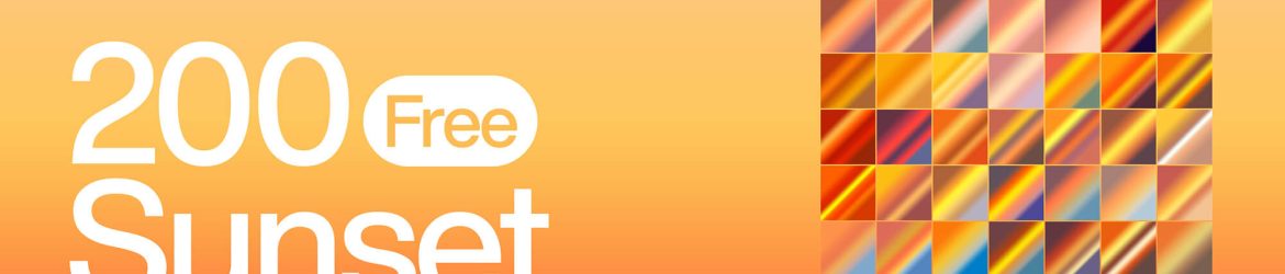 200 Free Sunset Photoshop Gradients .gdr file
