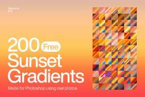 200 Free Sunset Photoshop Gradients .gdr file