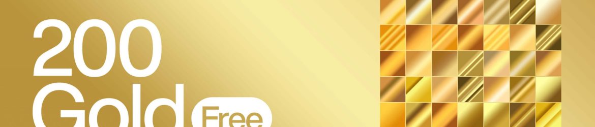 200 Gold effect Photoshop Gradients for Free