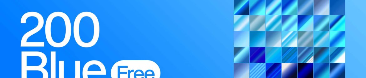 200 Shining Blue Free Photoshop Gradients