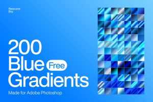 200 Shining Blue Free Photoshop Gradients