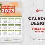 2023 A3 Calendar Design PSD Template free - Free PSD Download 2023 A3 Calendar Design PSD Template free
