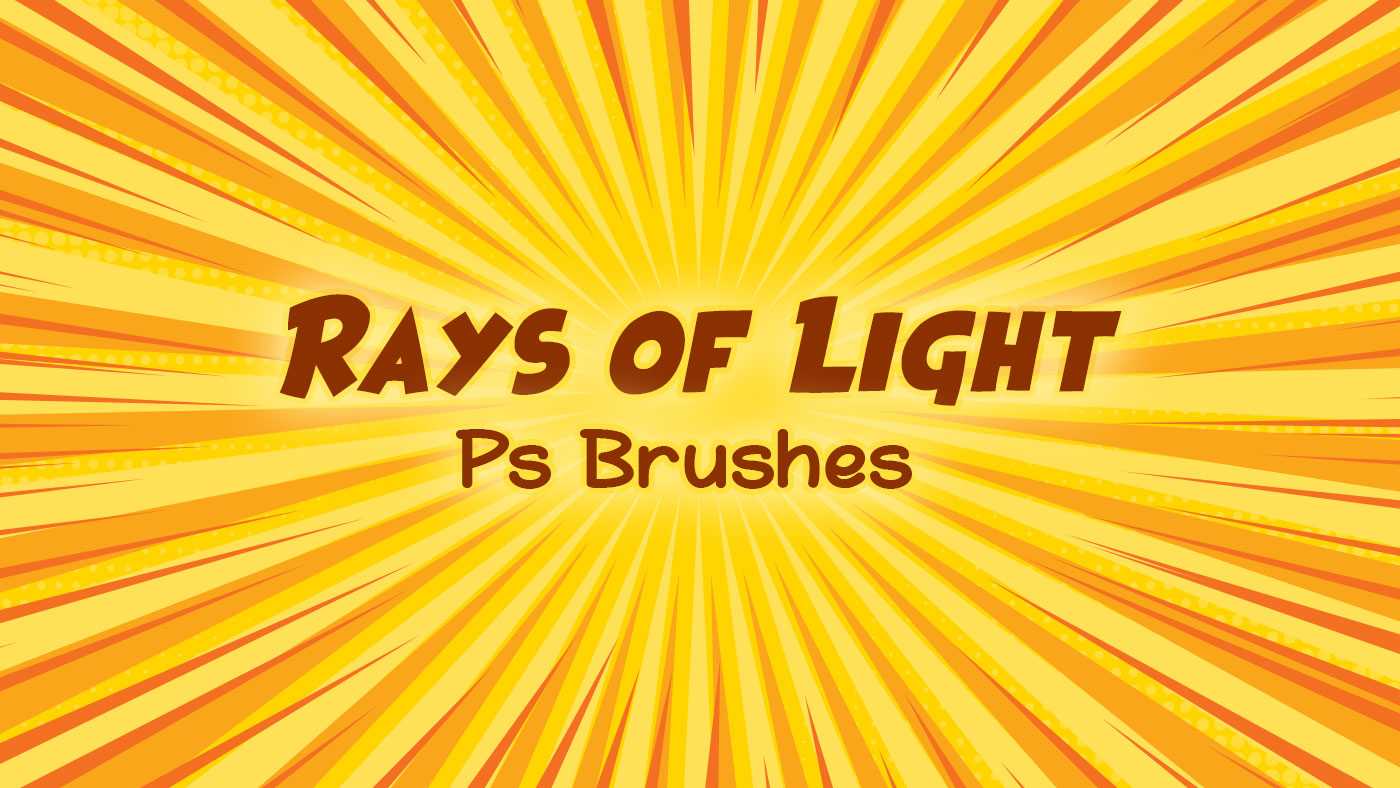 23 Rays of Light Photoshop Brushes