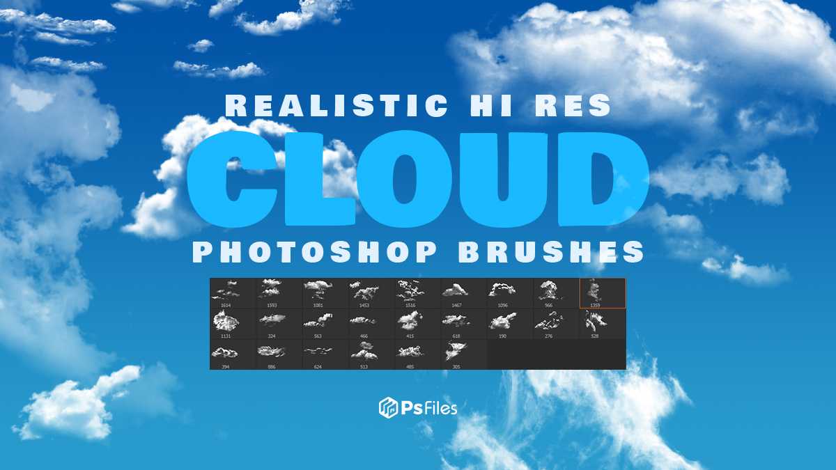 24 Free Realistic Cloud Photoshop Brushes 2026 — ABR Download | PsFiles