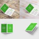 3 Bi-Fold Brochure Mockups PSD set