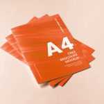 3 Free A4 Brochure Cover Mockup PSD set