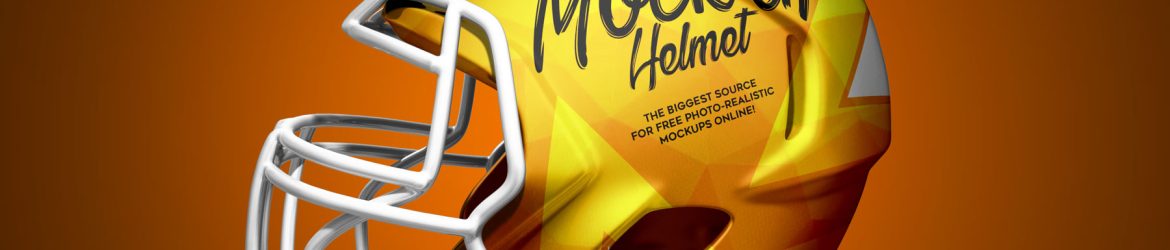 3 Free American Football Helmet Mockup PSD set