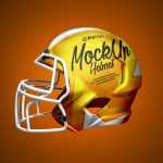 3 Free American Football Helmet Mockup PSD set