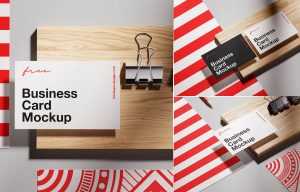 3 Free Elegant Branding Business Card Mockup PSD Files
