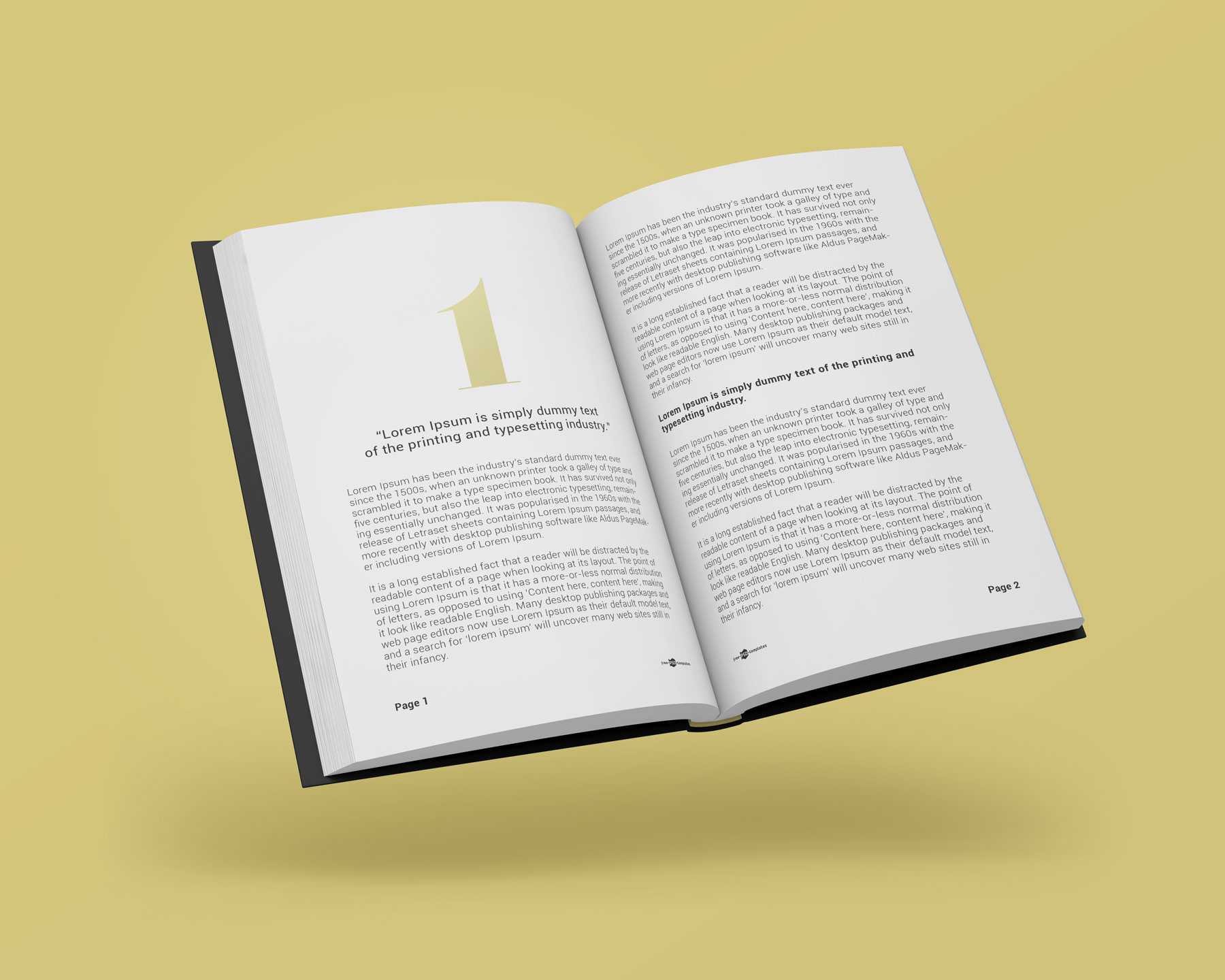 3 Free Hardcover Book Mockup PSD files